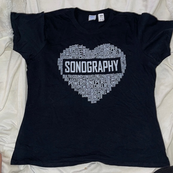 BLACK SONOGRAPHY T-SHIRT - Picture 1 of 4